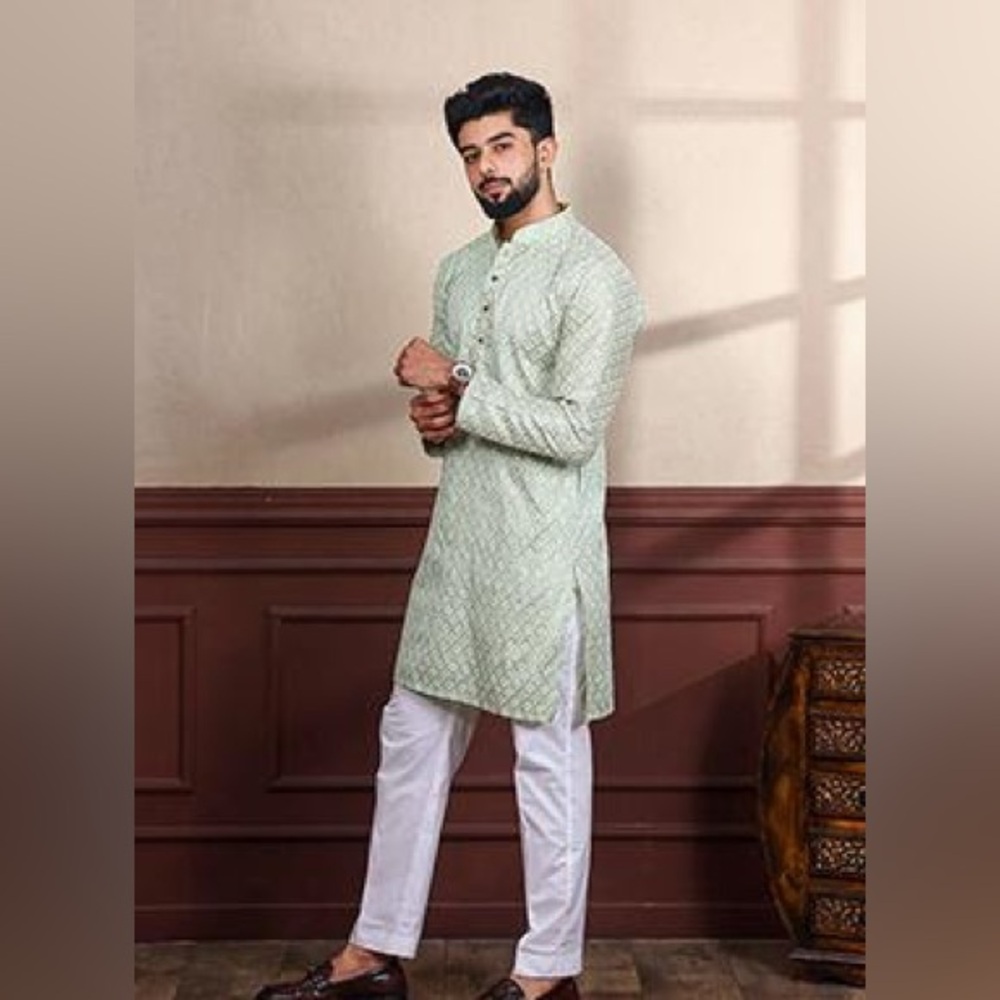 Elegant Green Men's Kurta